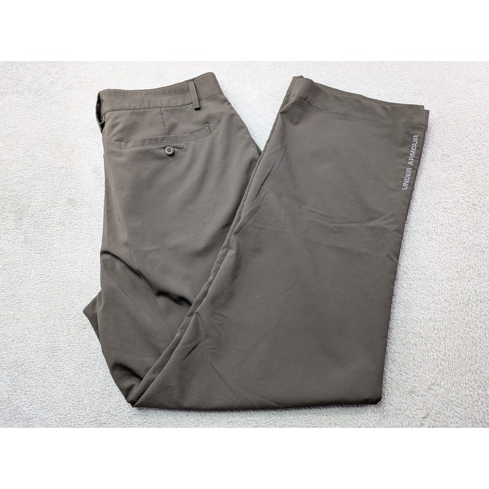 Under Armour Men's Golf Pants 34x30 Green Polyester Elastane Straight Fit